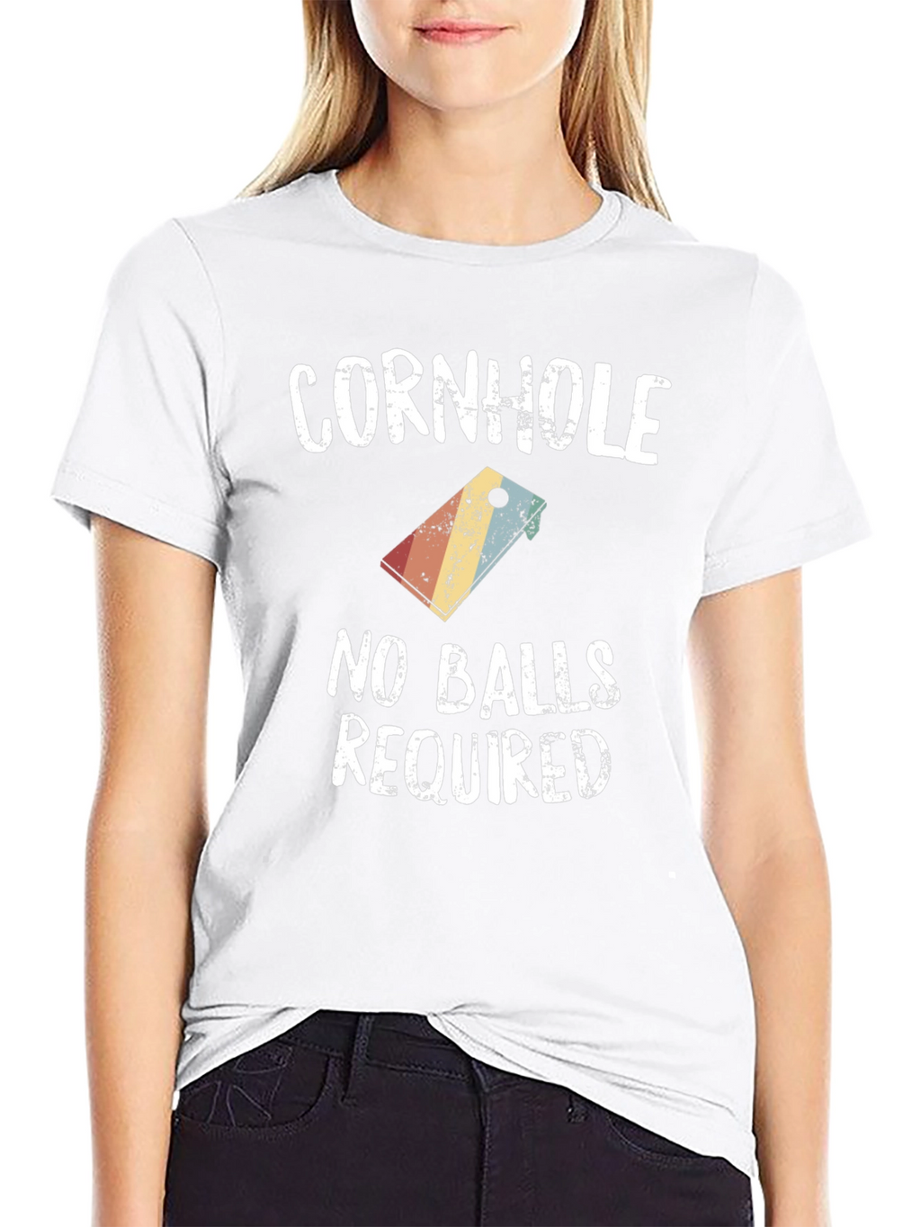 Cornhole No Balls Required Graphic T-Shirt