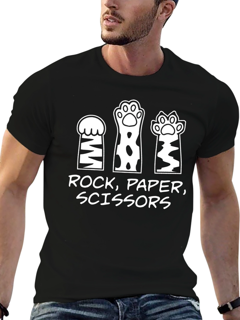 Rock Paper Scissors Cat Paw T-Shirt
