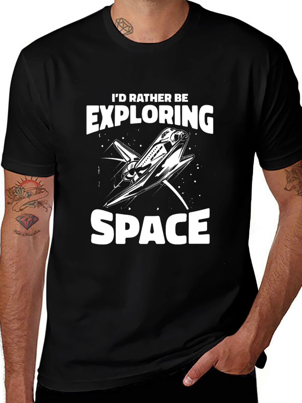 Id Rather Be Exploring Space Shuttle T-Shirt