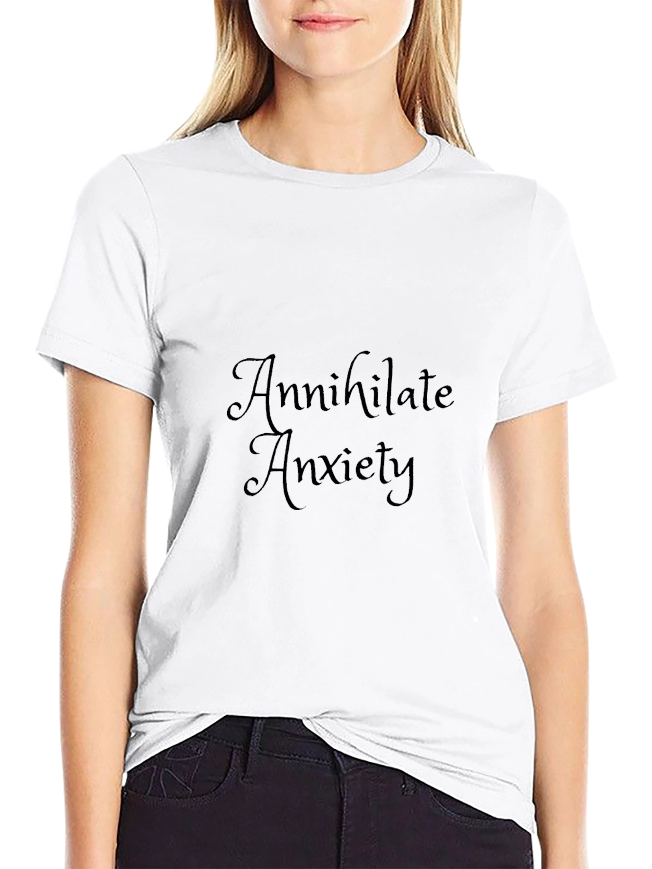 Annihilate Anxiety Graphic Tee - Black