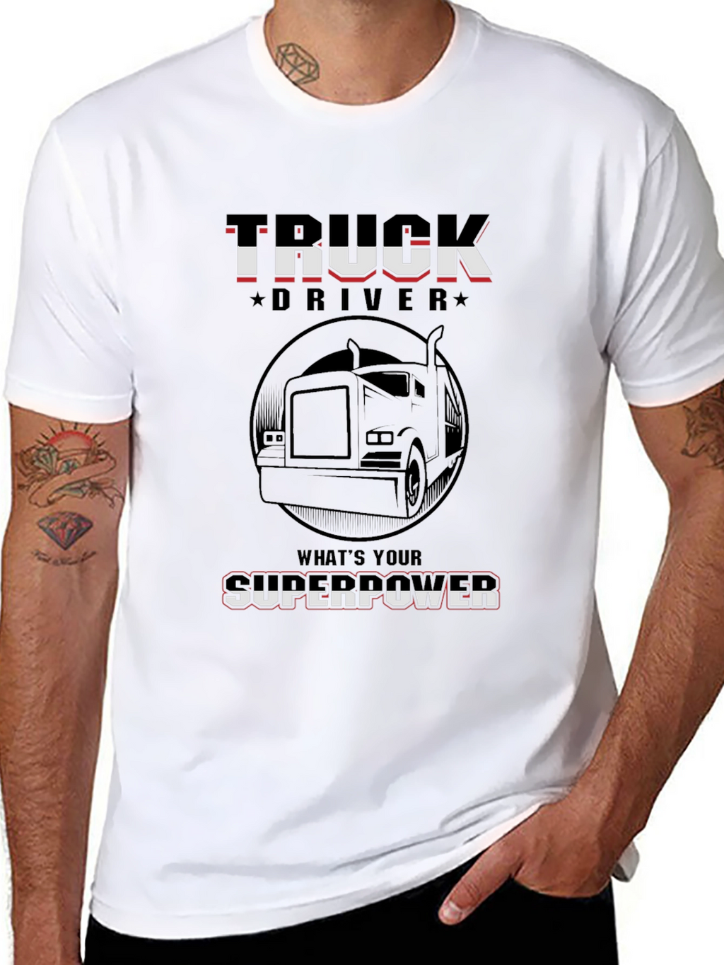 Truck Driver Superpower Graphic Tee