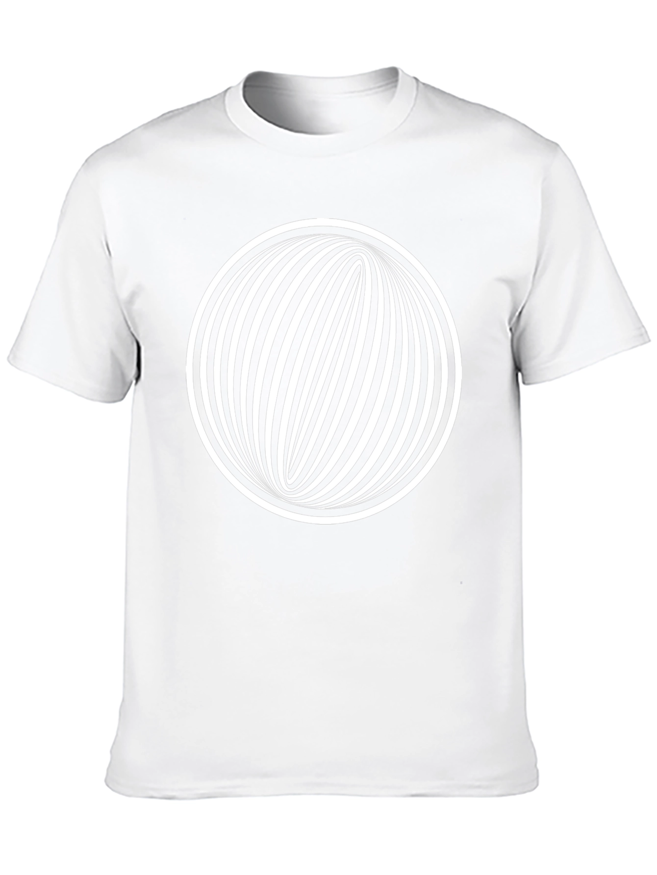Optical Illusion Graphic Tee - Black Cotton Comfort