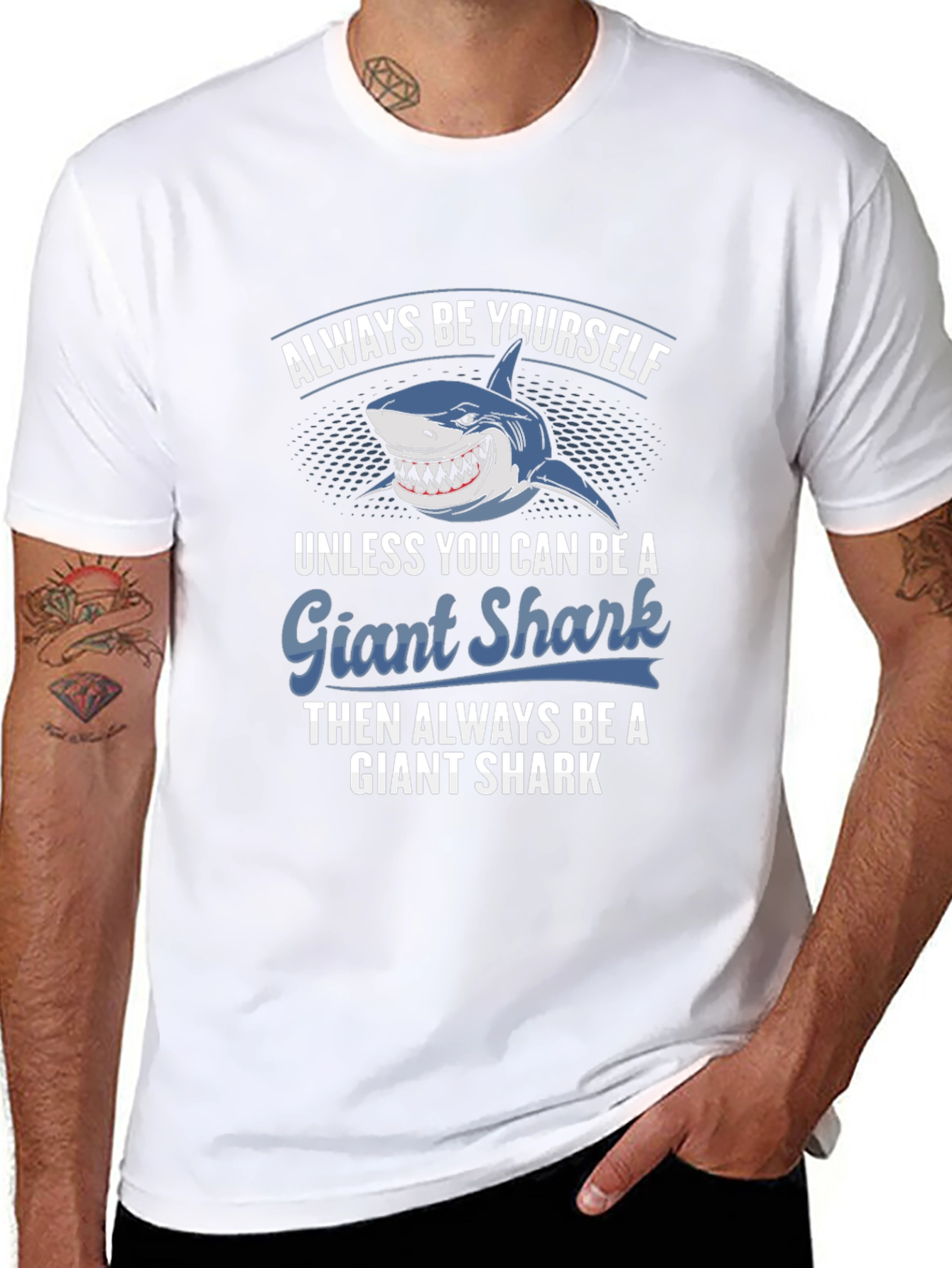 Giant Shark T-Shirt - Always Be Yourself Graphic Tee