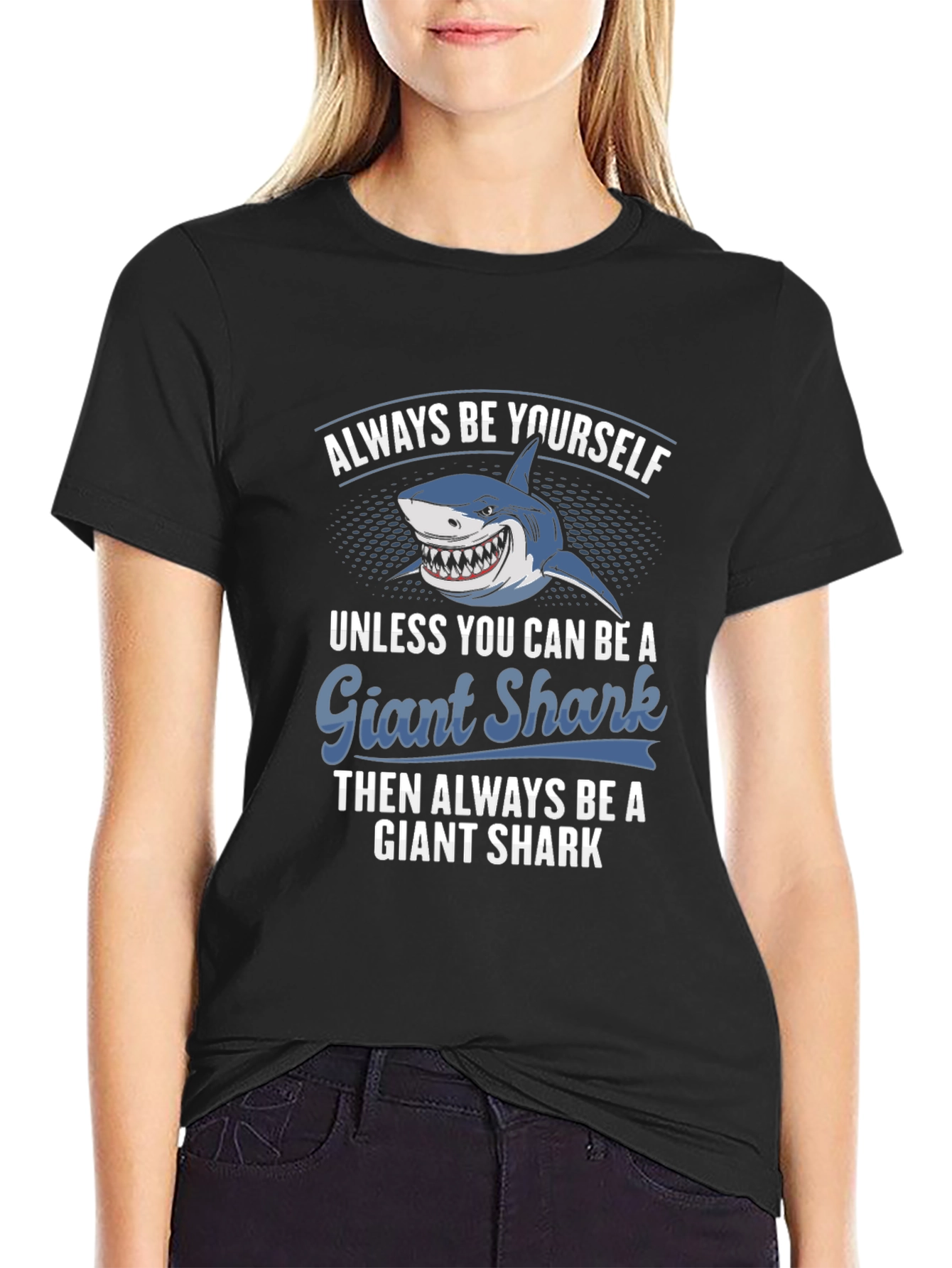 Giant Shark T-Shirt - Always Be Yourself Graphic Tee