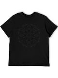 Black Mandala Graphic Tee - Mens Casual T-Shirt