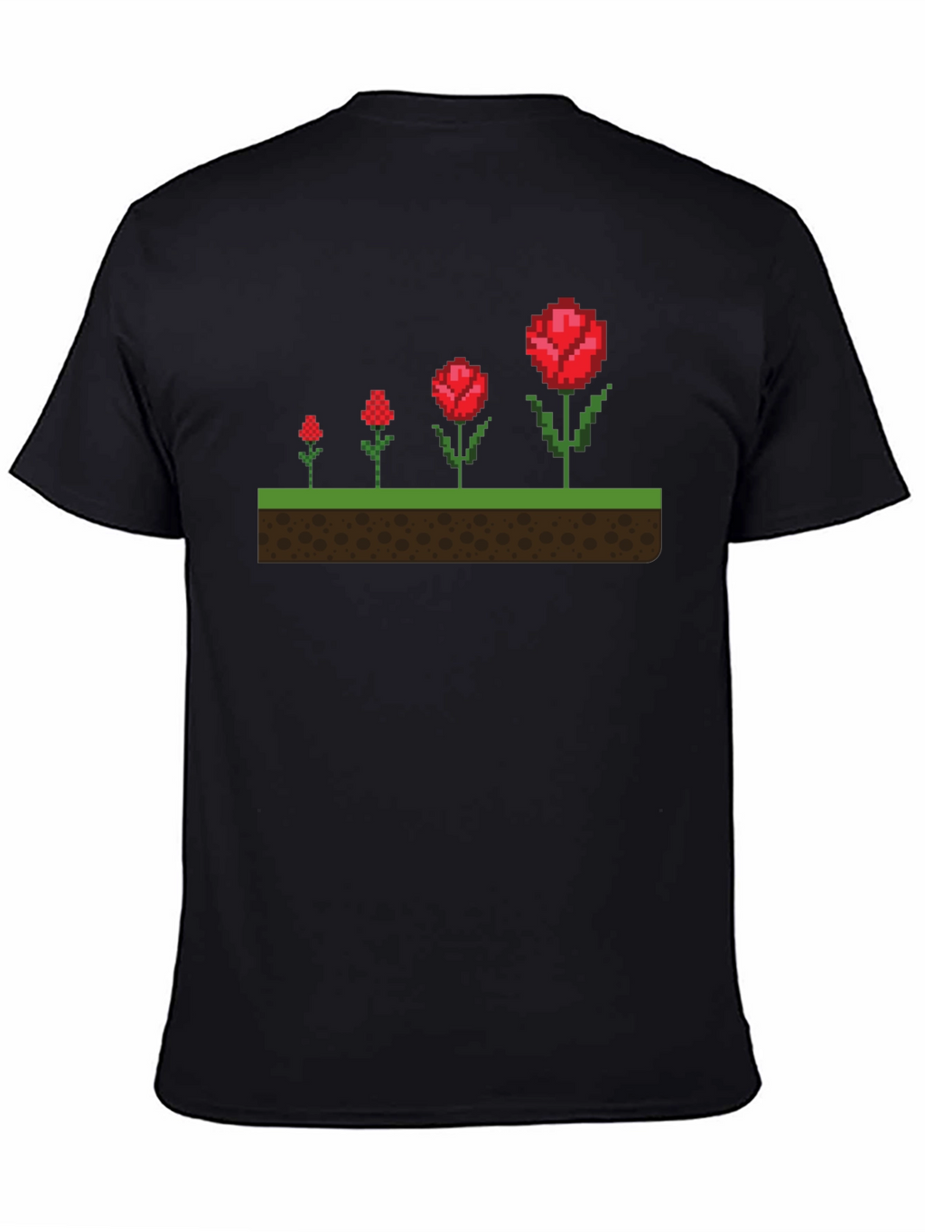 Pixel Rose Evolution Black T-Shirt