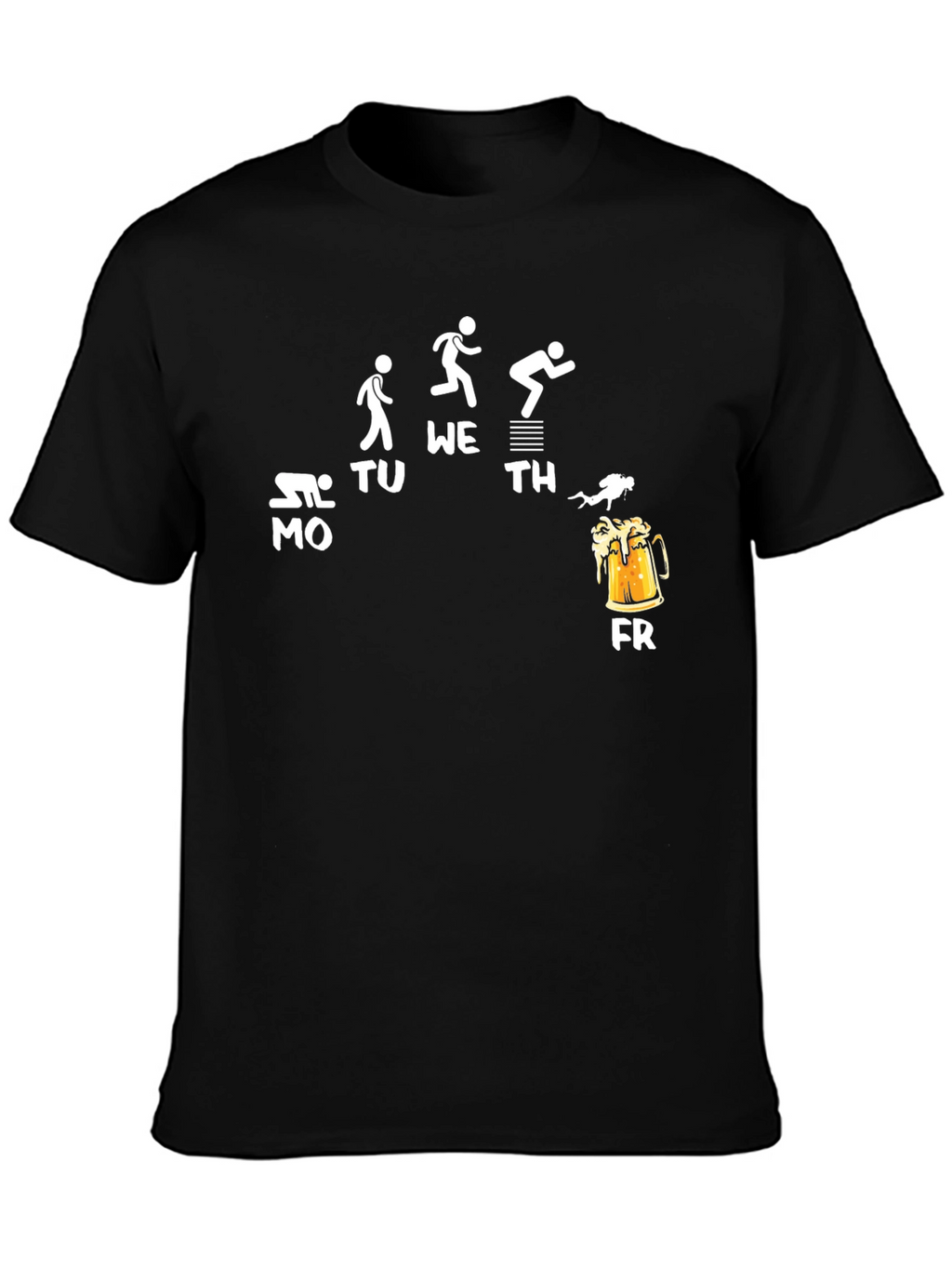Work Week Beer Friday Black T-Shirt