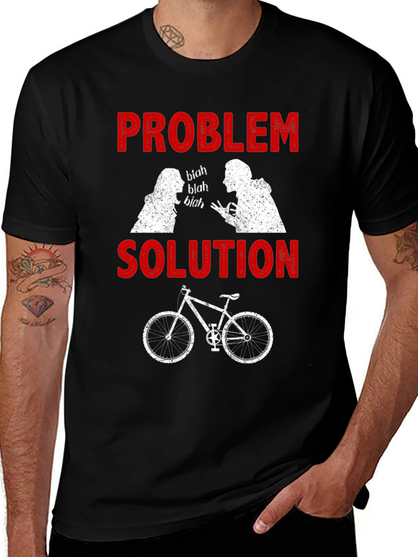 Problem Solution Bicycle Humor T-Shirt