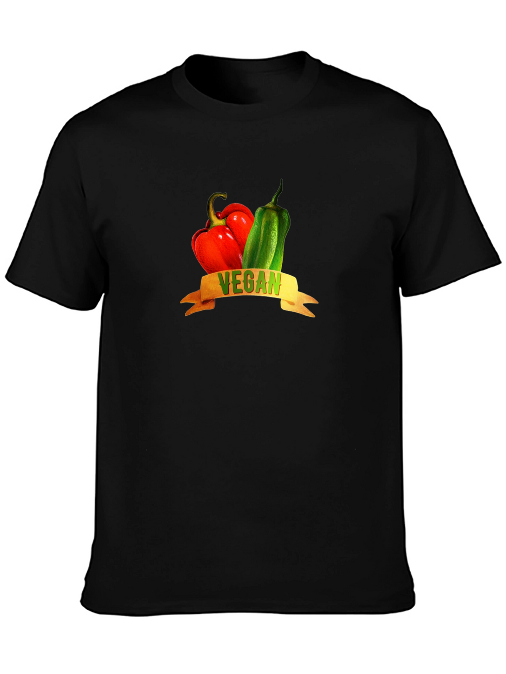 Vegan Peppers Graphic Tee - Black