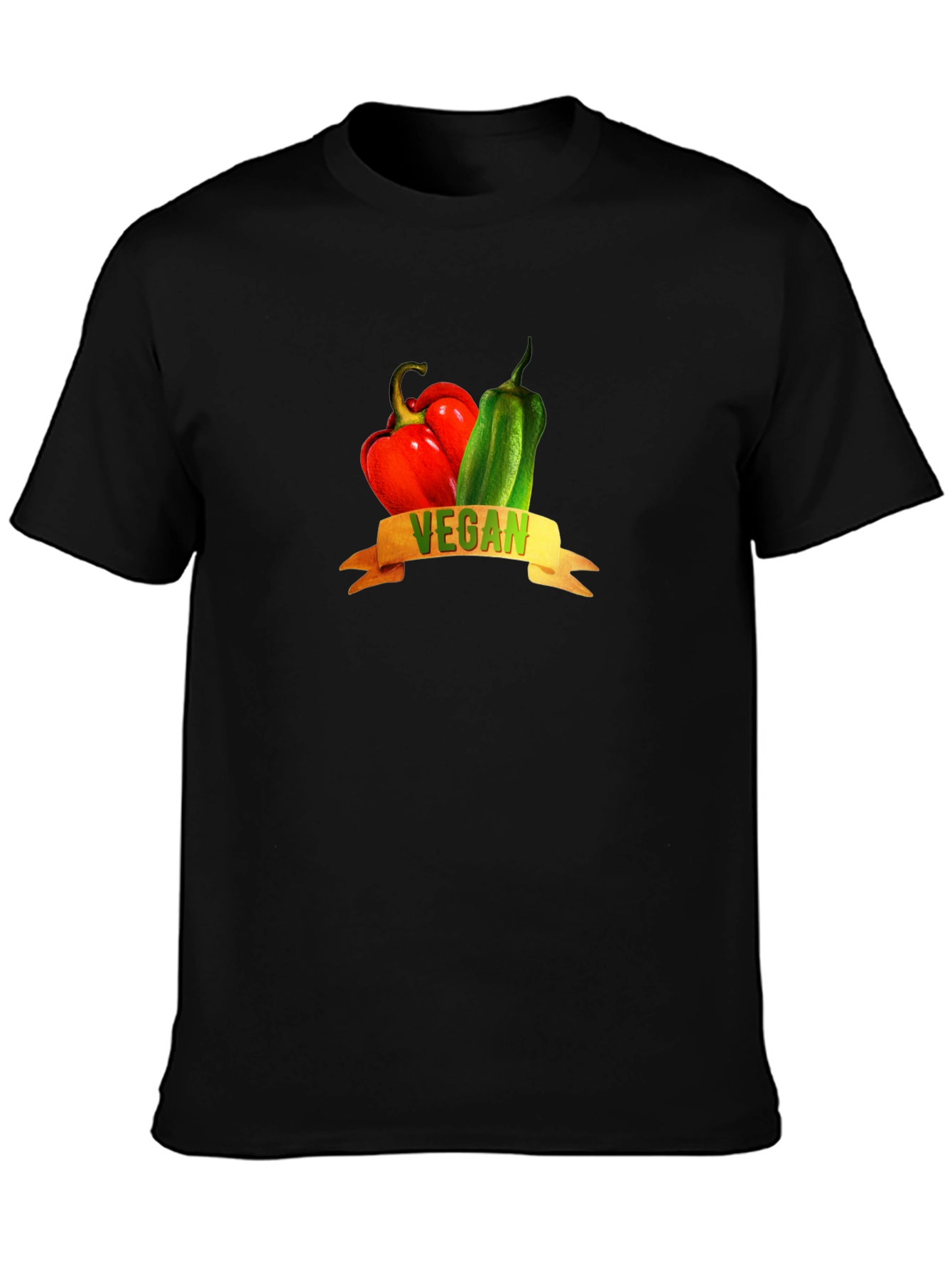 Vegan Peppers Graphic Tee - Black