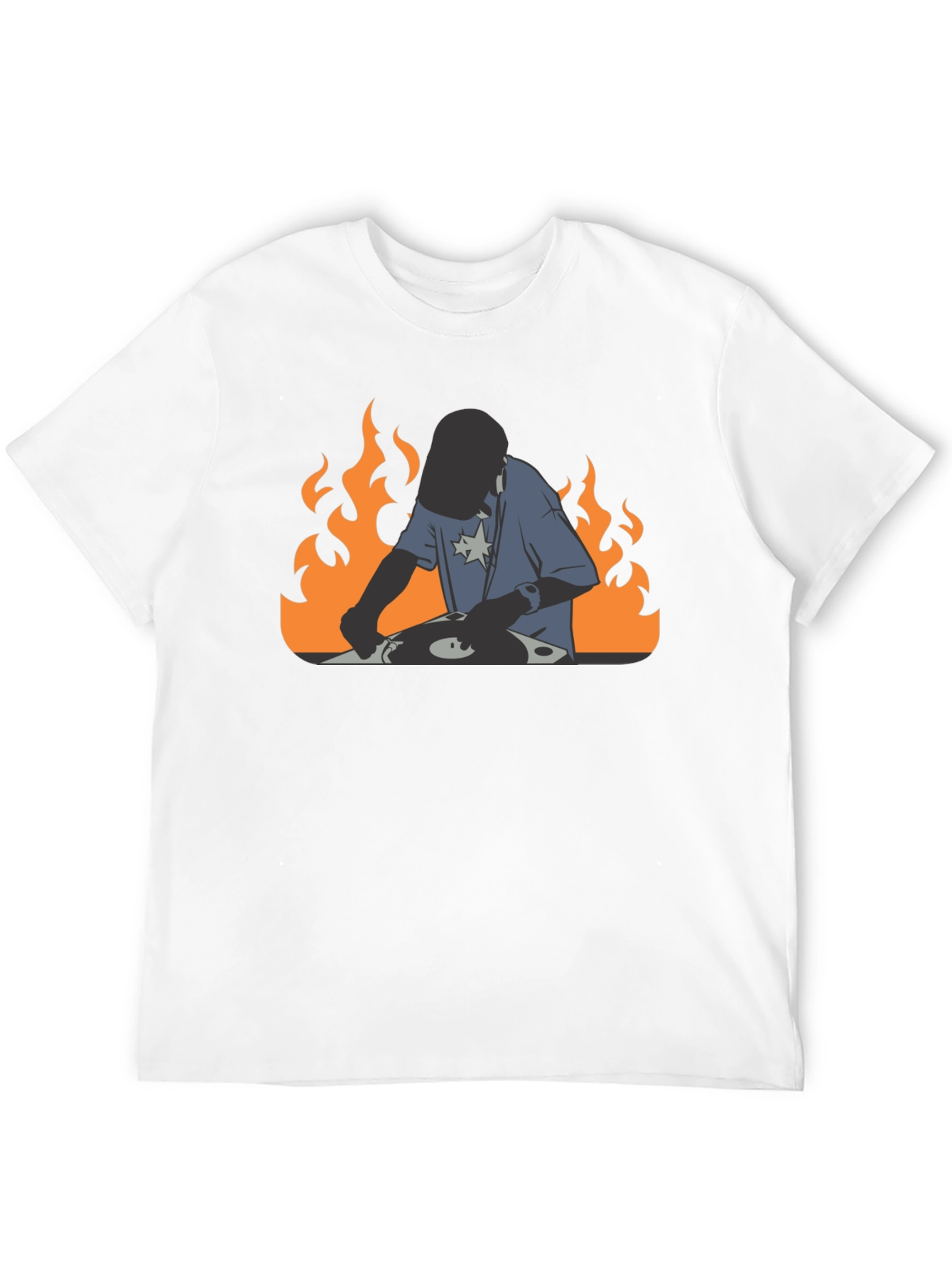 DJ on Fire Black T-Shirt