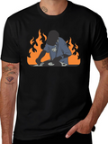 DJ on Fire Black T-Shirt