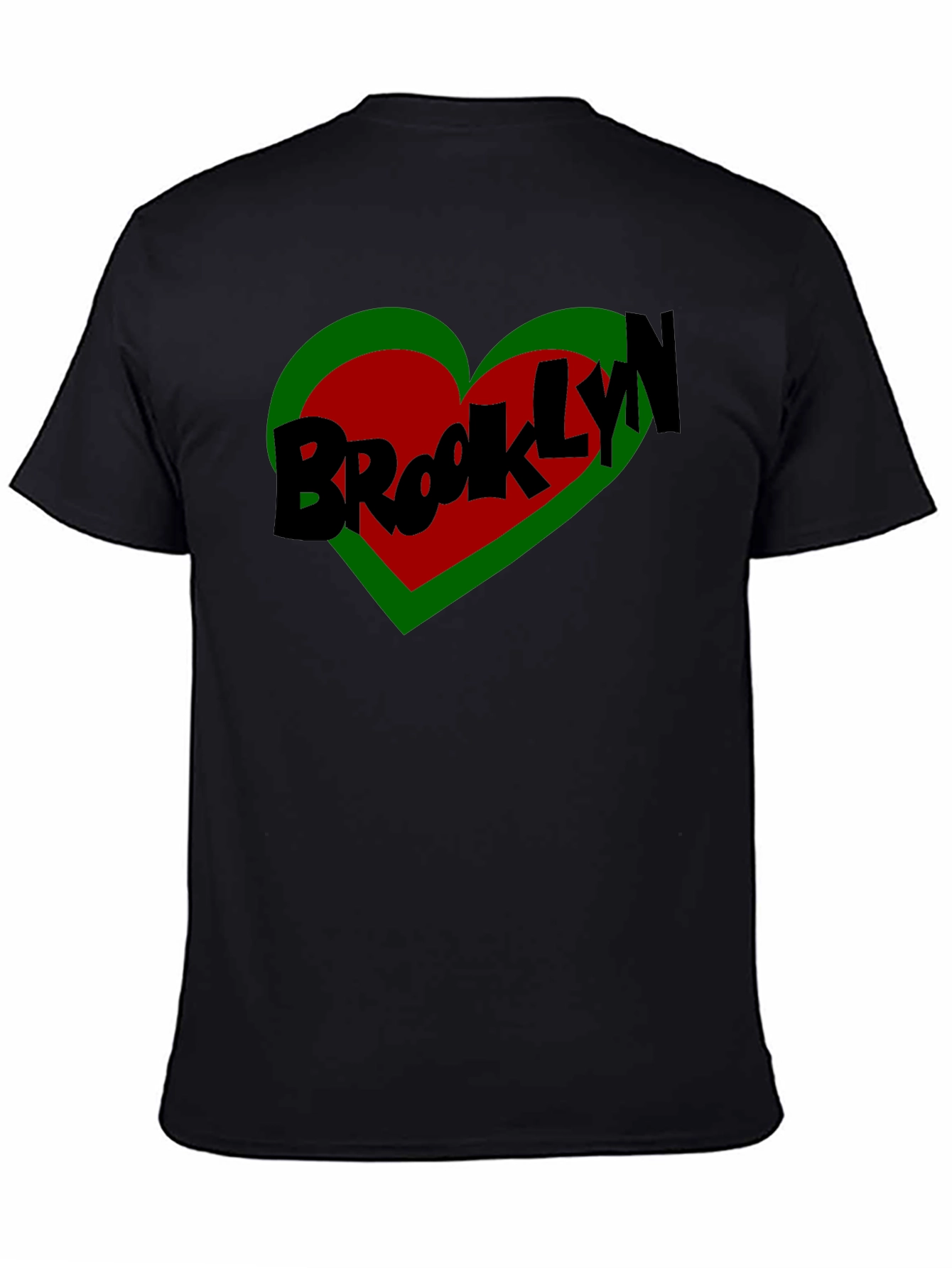 Brooklyn Heart Graphic Tee - Stylish Black T-Shirt