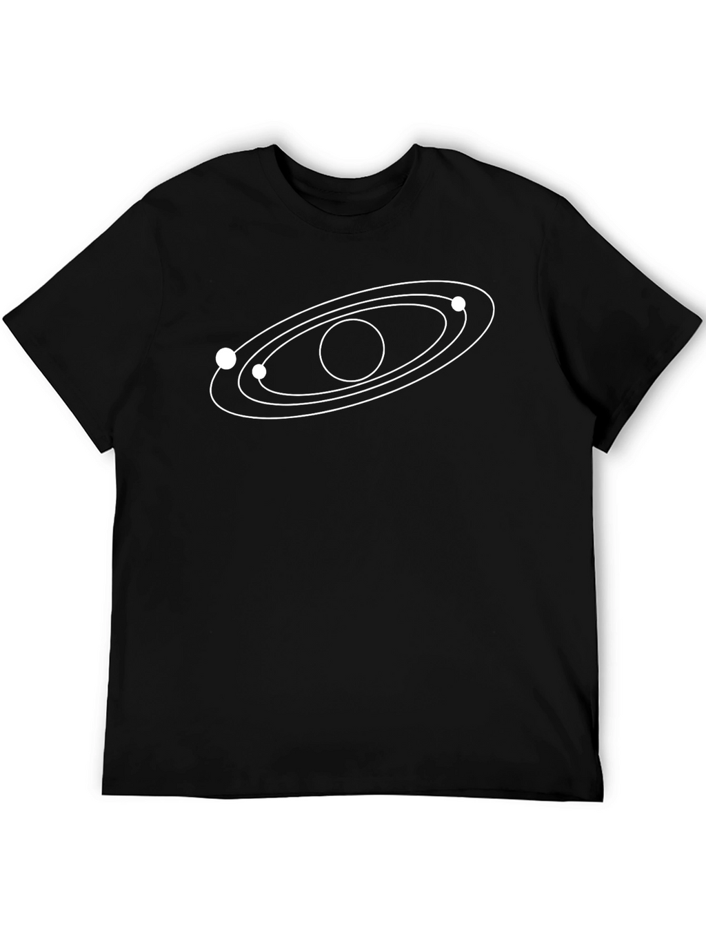 Orbit Graphic Black T-Shirt - Modern Astronomy Tee