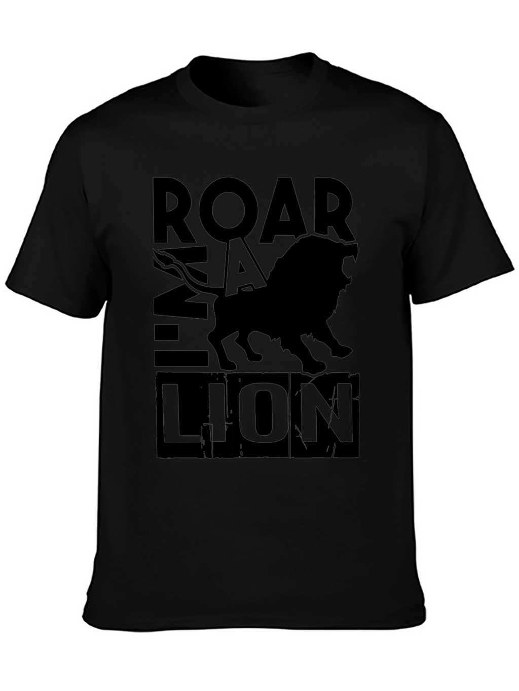 Roar Lion Black Graphic Tee