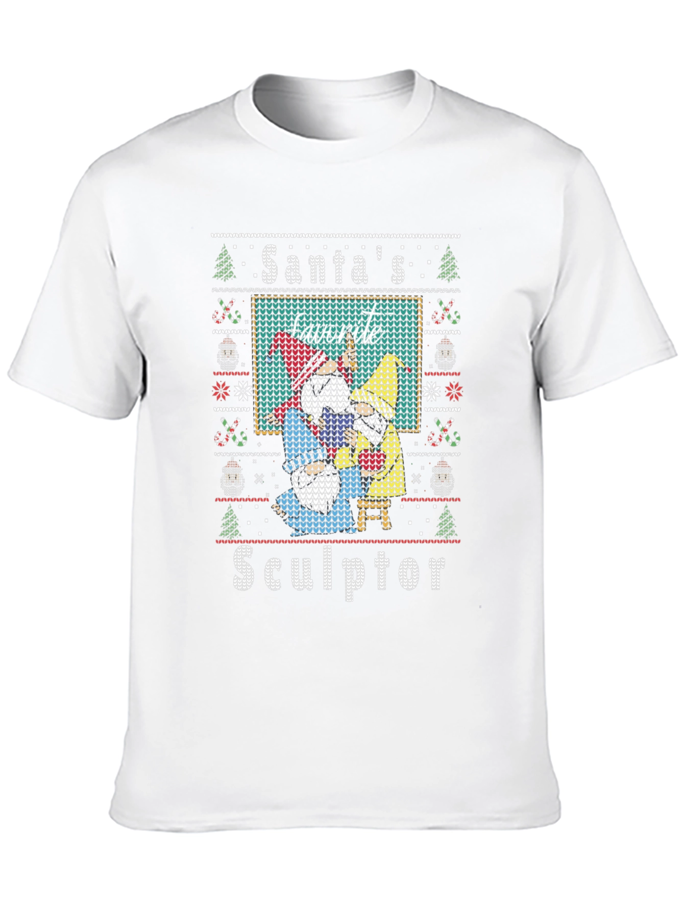 Santas Favorite Sculptor Ugly Christmas Sweater T-Shirt