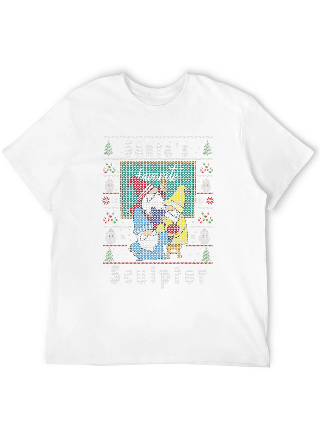 Santas Favorite Sculptor Ugly Christmas Sweater T-Shirt