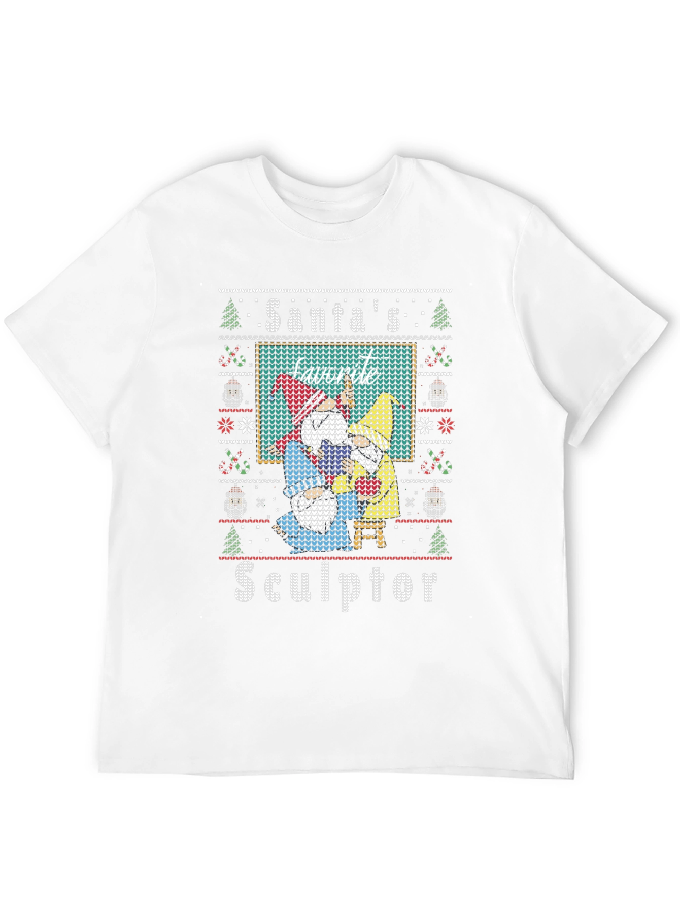 Santas Favorite Sculptor Ugly Christmas Sweater T-Shirt