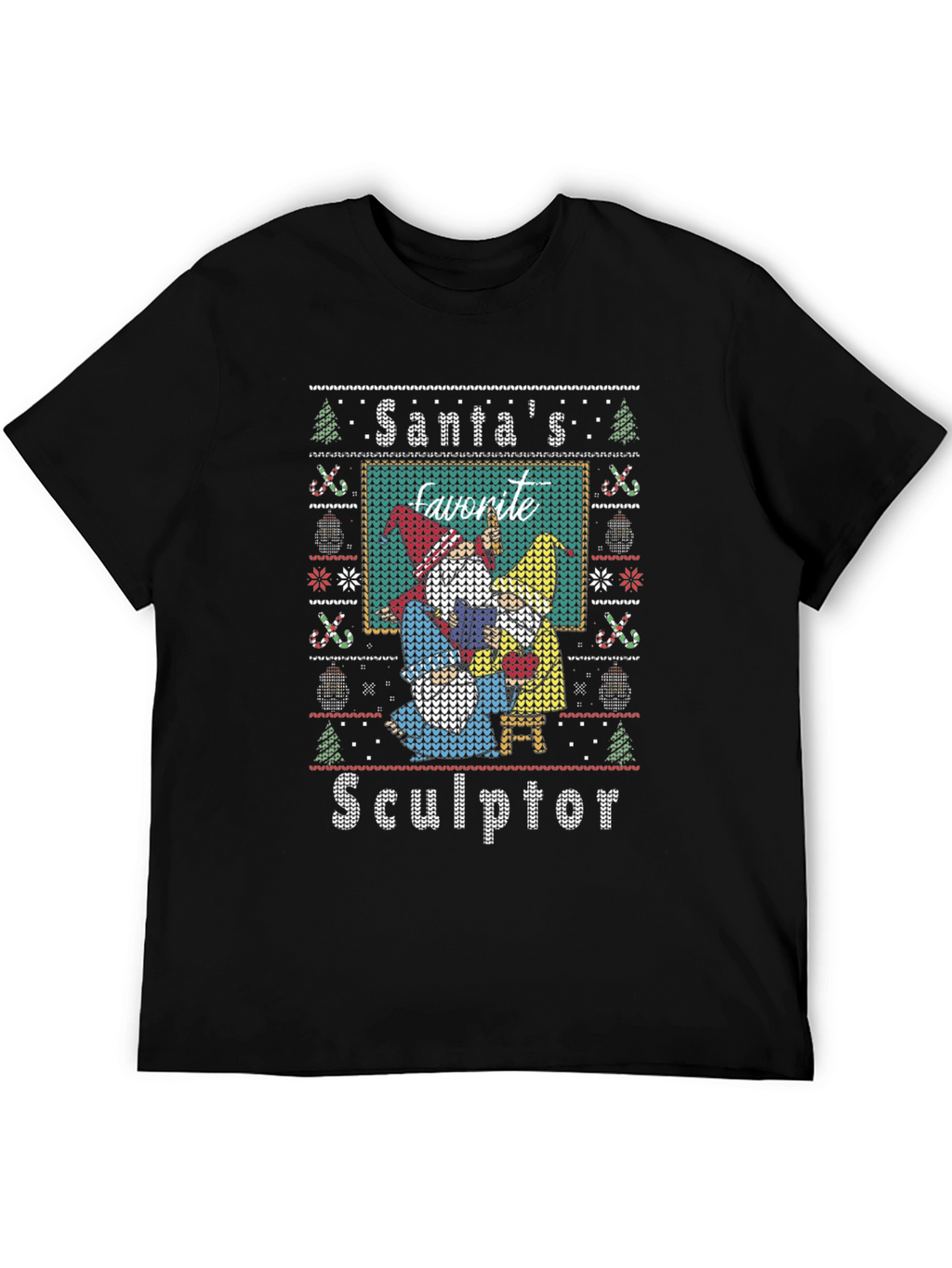 Santas Favorite Sculptor Ugly Christmas Sweater T-Shirt