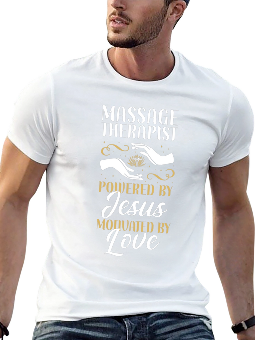 Massage Therapist Powered By Jesus T-Shirt
