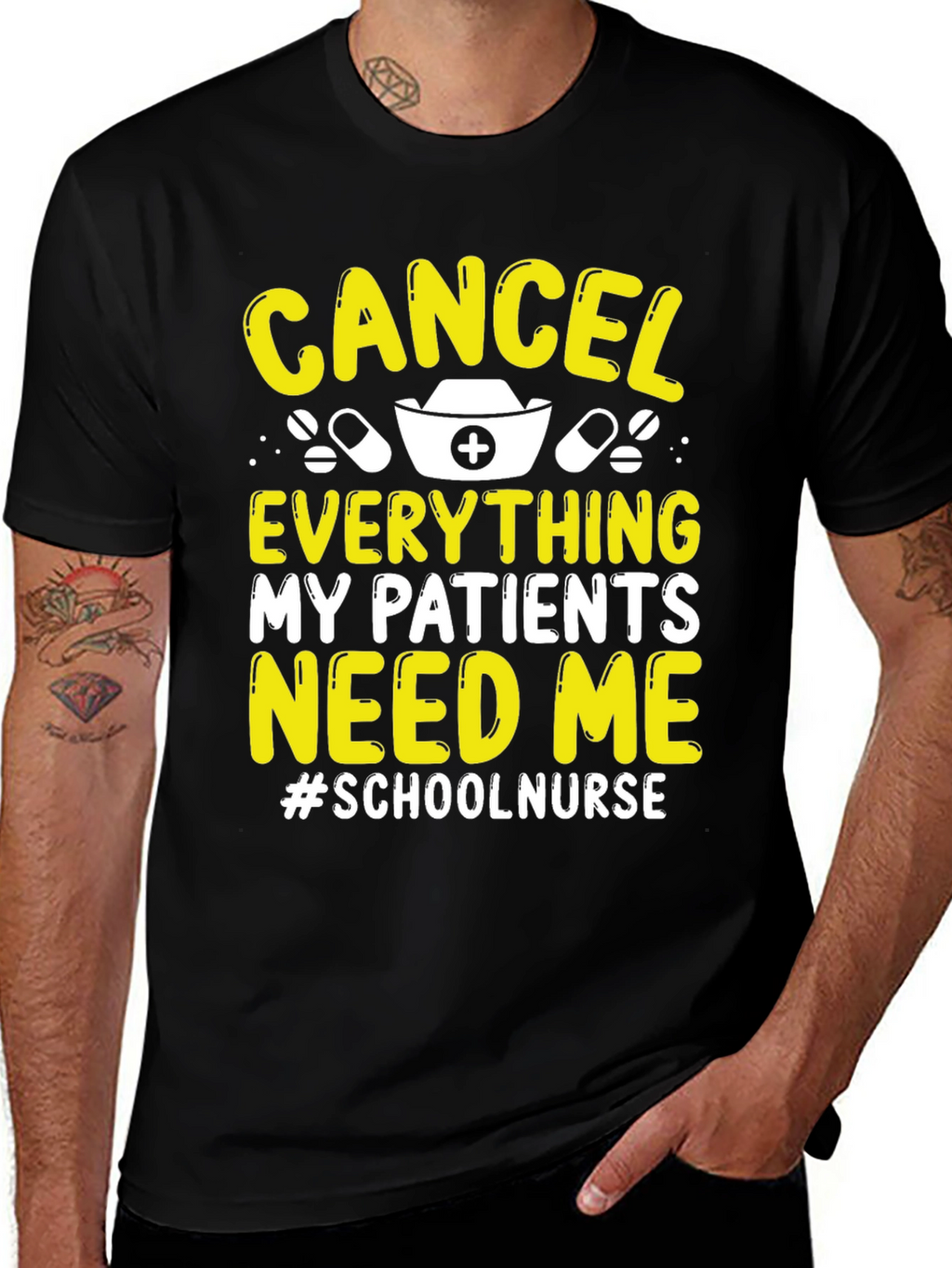 School Nurse T-Shirt: Cancel Everything Im Needed!