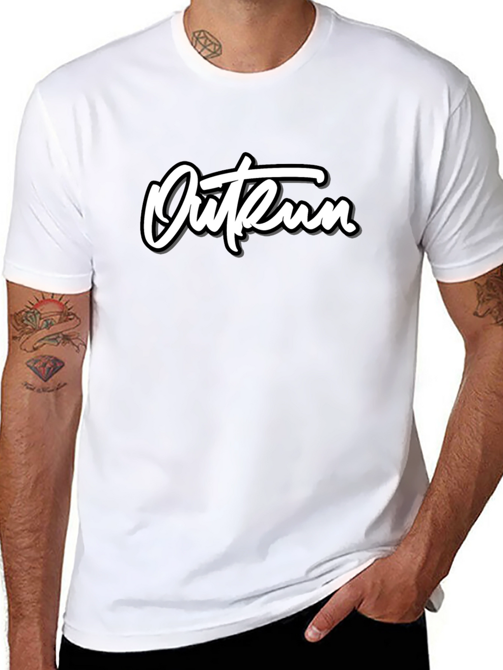 Outrun Graphic Tee - Black Short Sleeve Shirt