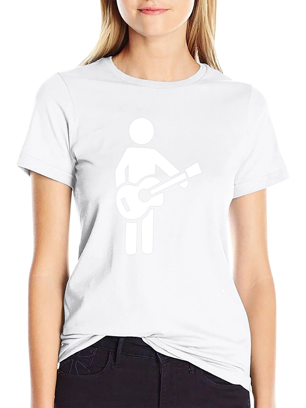 Guitar Player Graphic T-Shirt - Black
