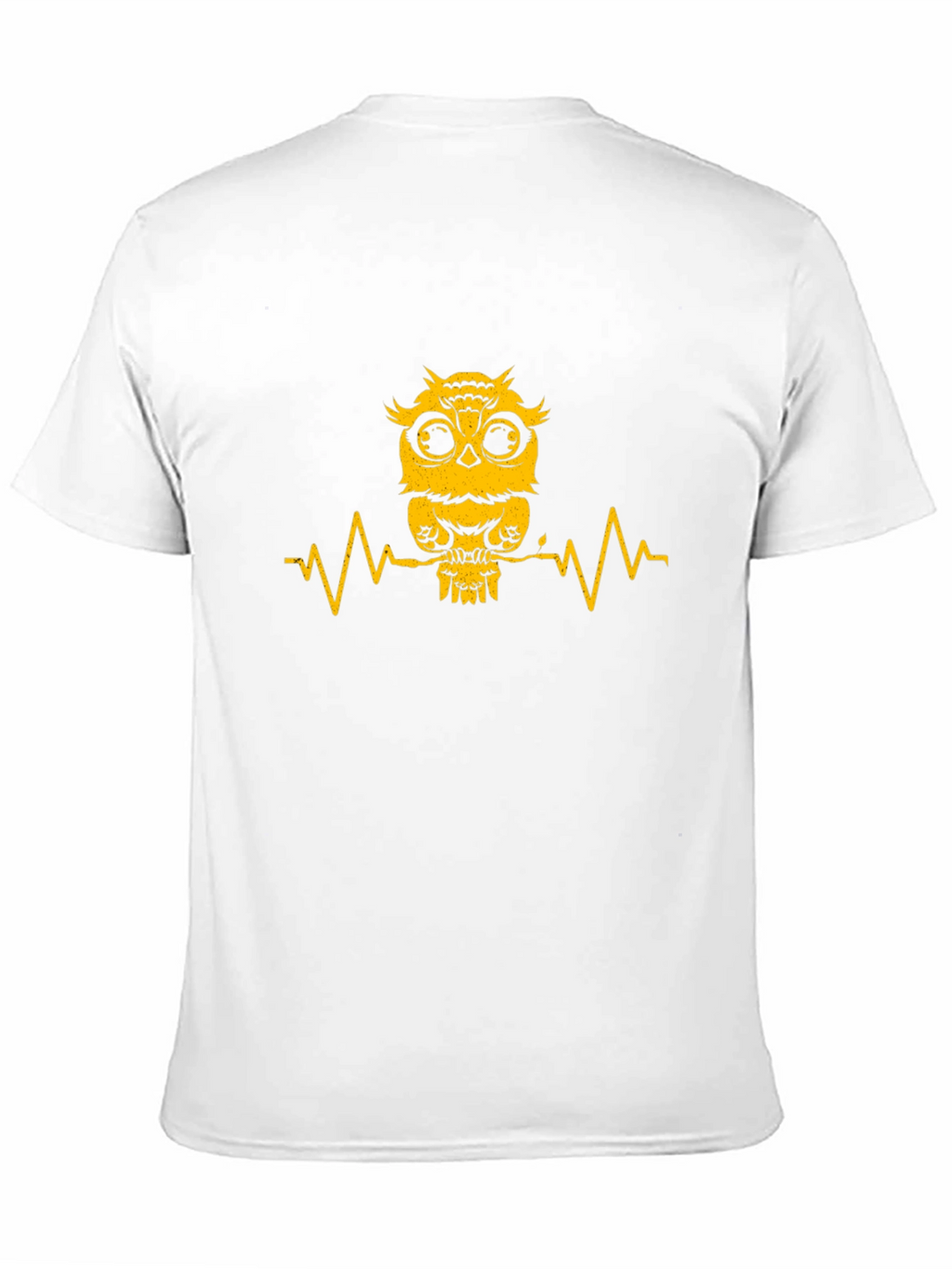 Owl Heartbeat Graphic Tee - Mens Black T-Shirt