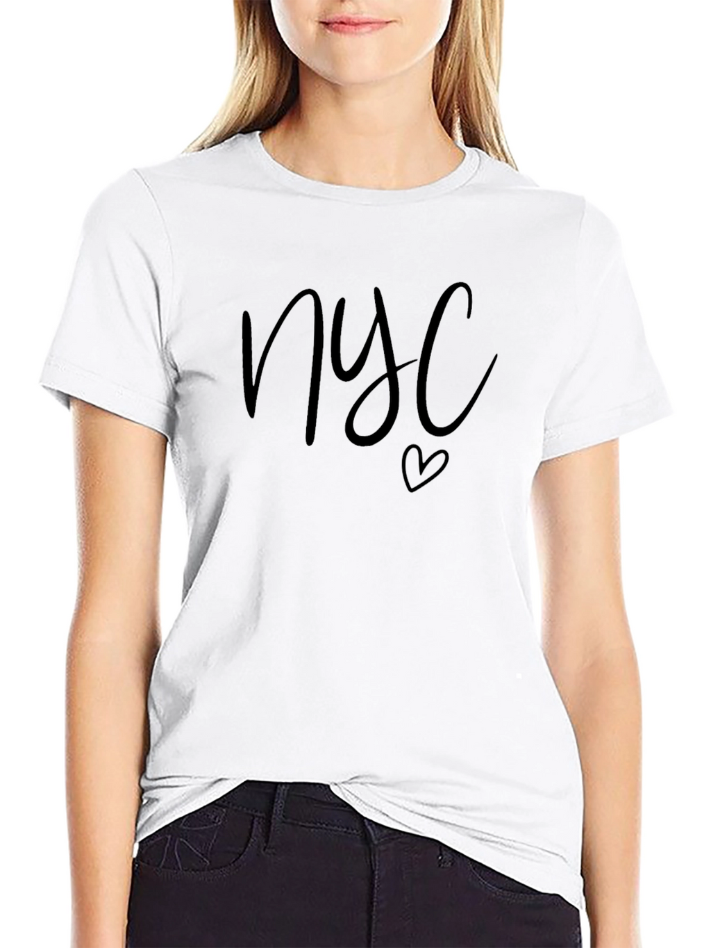 NYC Heart Graphic T-Shirt - Black