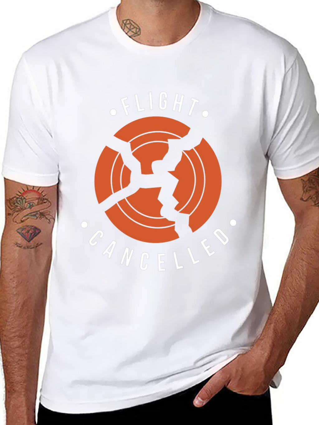 Flight Cancelled T-Shirt - Broken Airplane Design