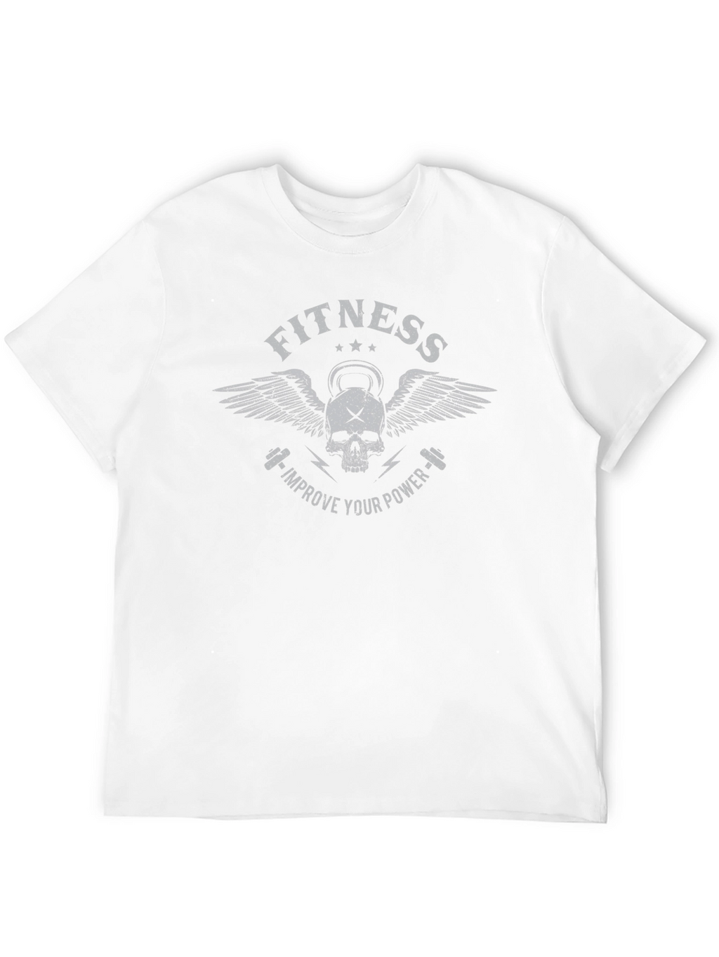 Fitness Skull Graphic Print Black T-Shirt