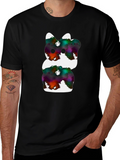 Cosmic Kitty Graphic Tee - Black