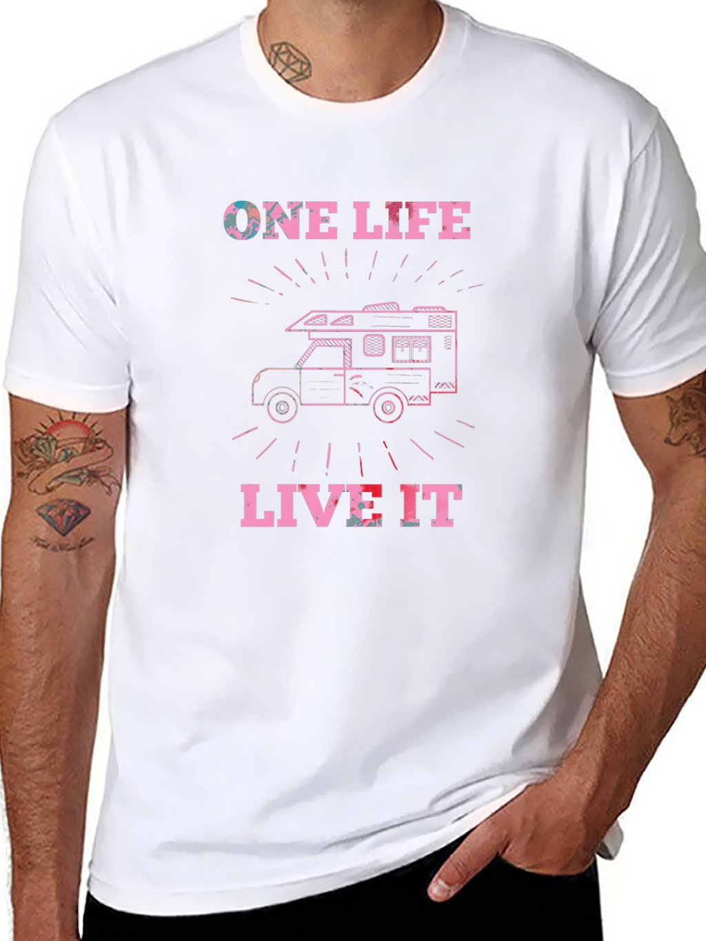 One Life Live It Graphic Tee Camping RV T-Shirt
