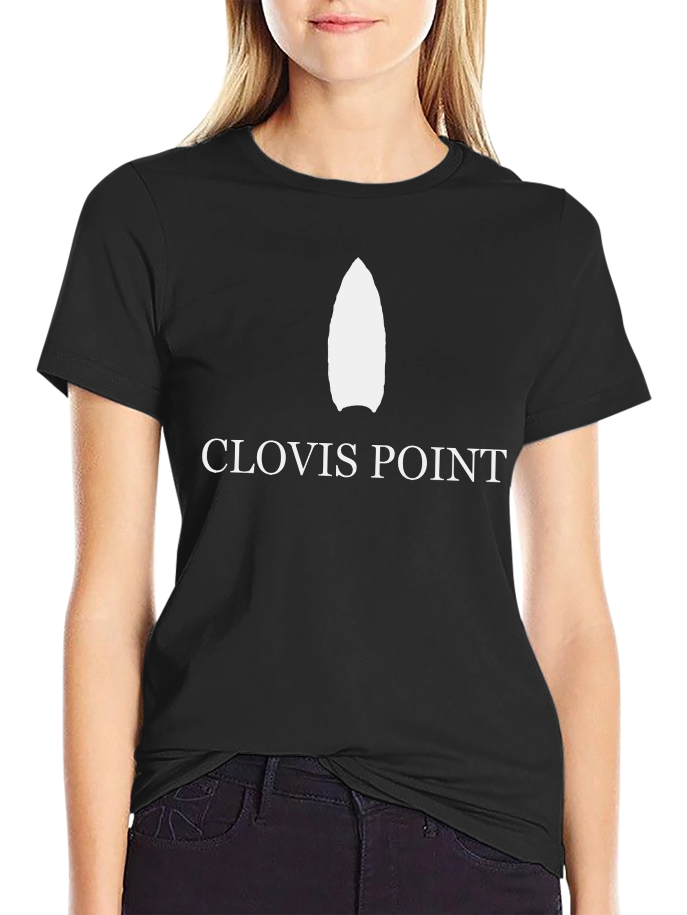 Clovis Point Graphic Tee - Black Cotton T-Shirt