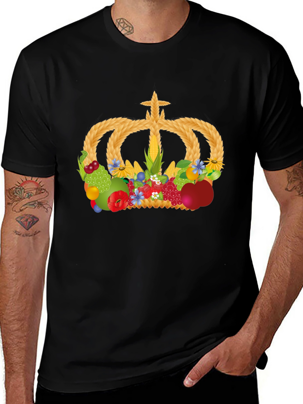 Harvest Crown Graphic T-Shirt - Unisex Black Tee