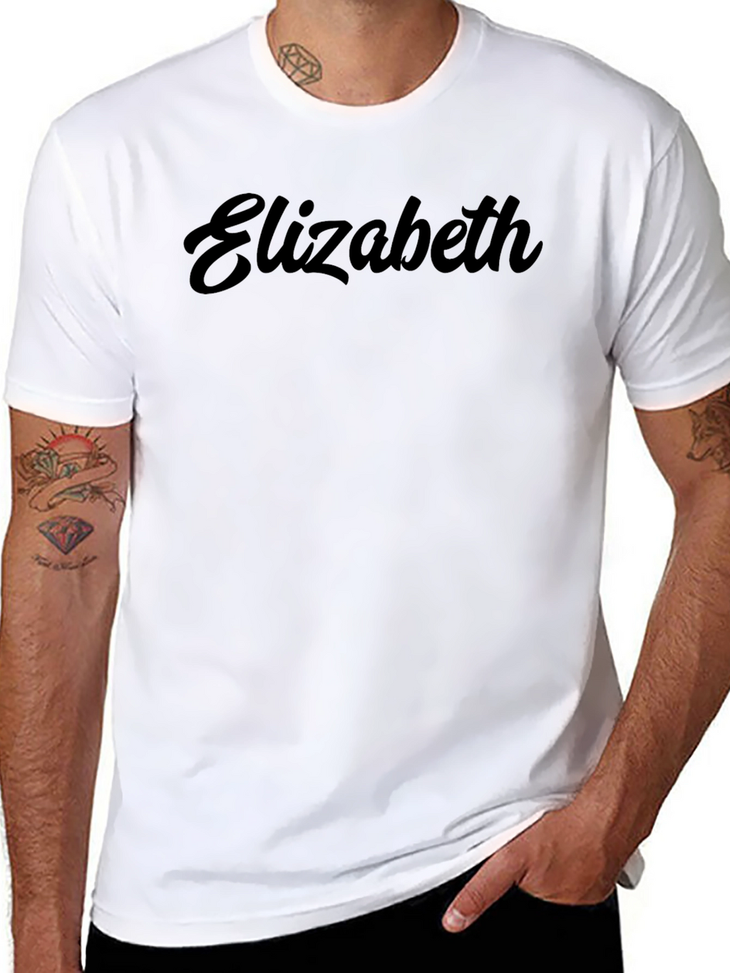 Elizabeth Script T-Shirt - Classic Black Tee