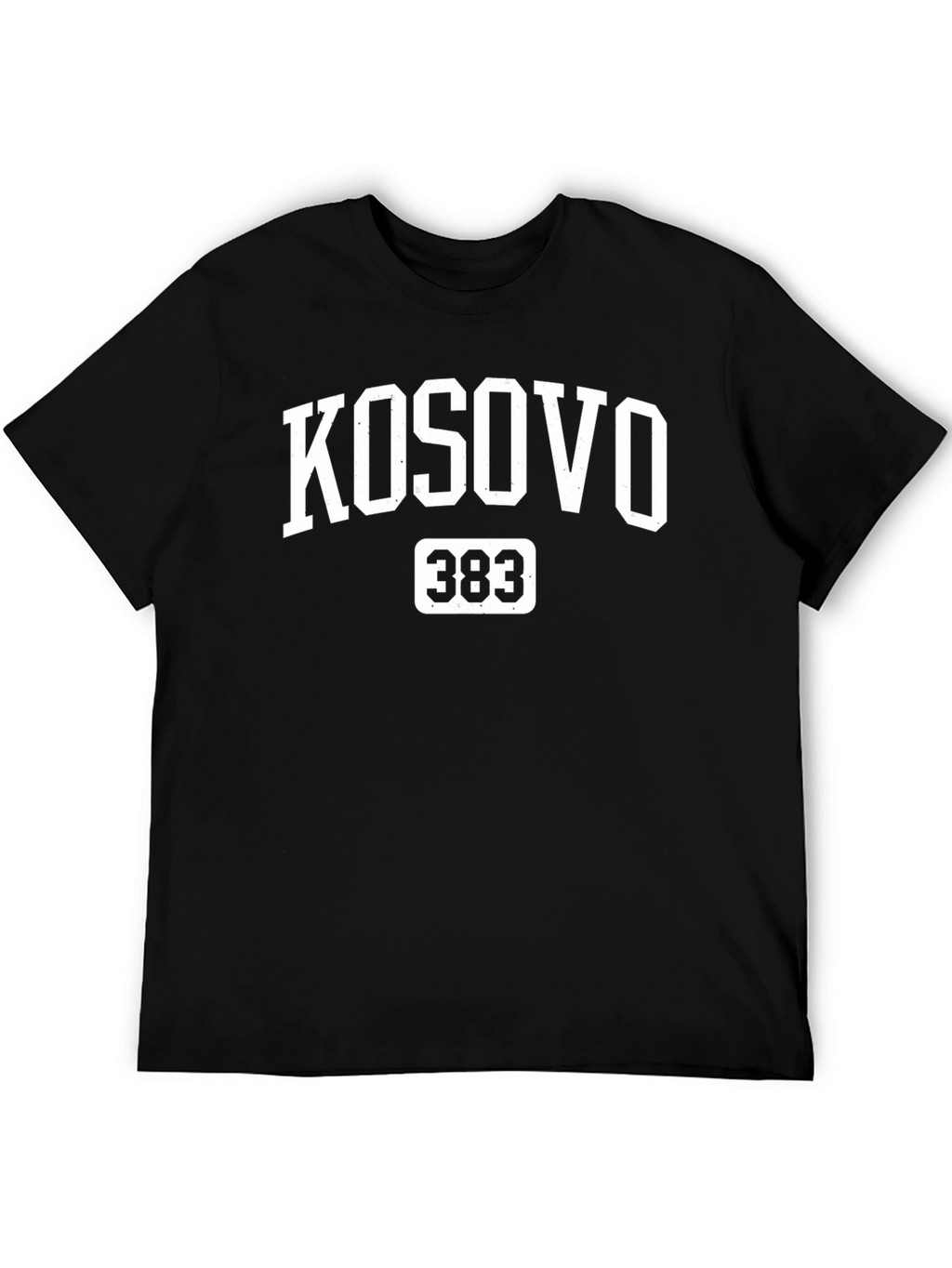 Kosovo 383 Black T-Shirt - Show Your Pride!