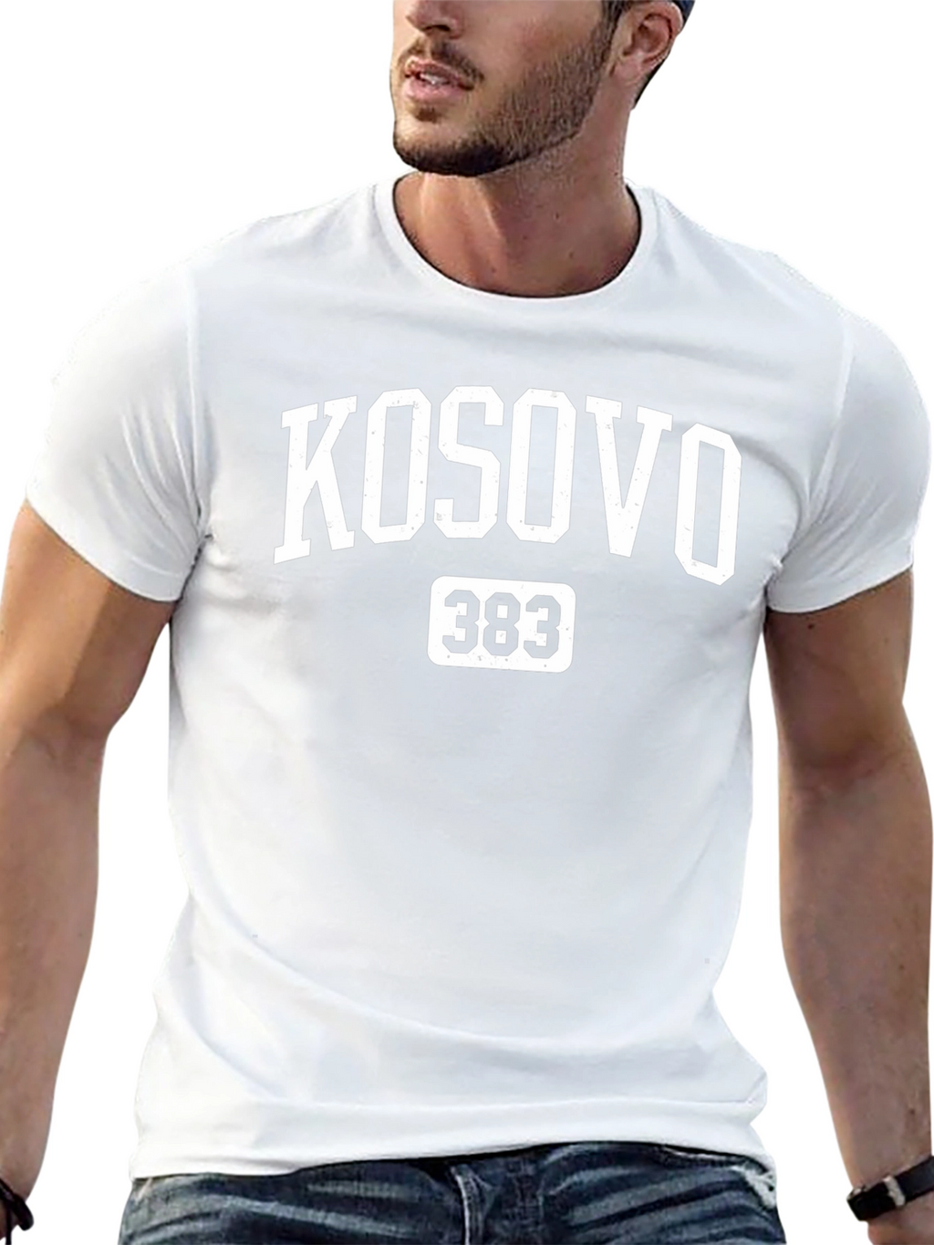 Kosovo 383 Black T-Shirt - Show Your Pride!
