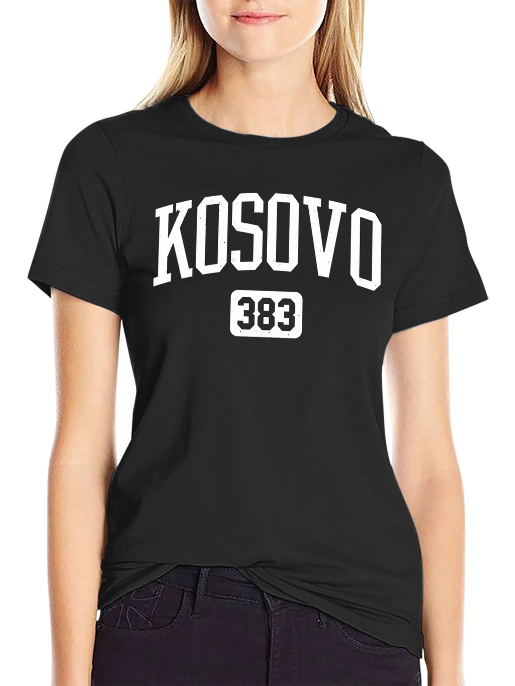 Kosovo 383 Black T-Shirt - Show Your Pride!