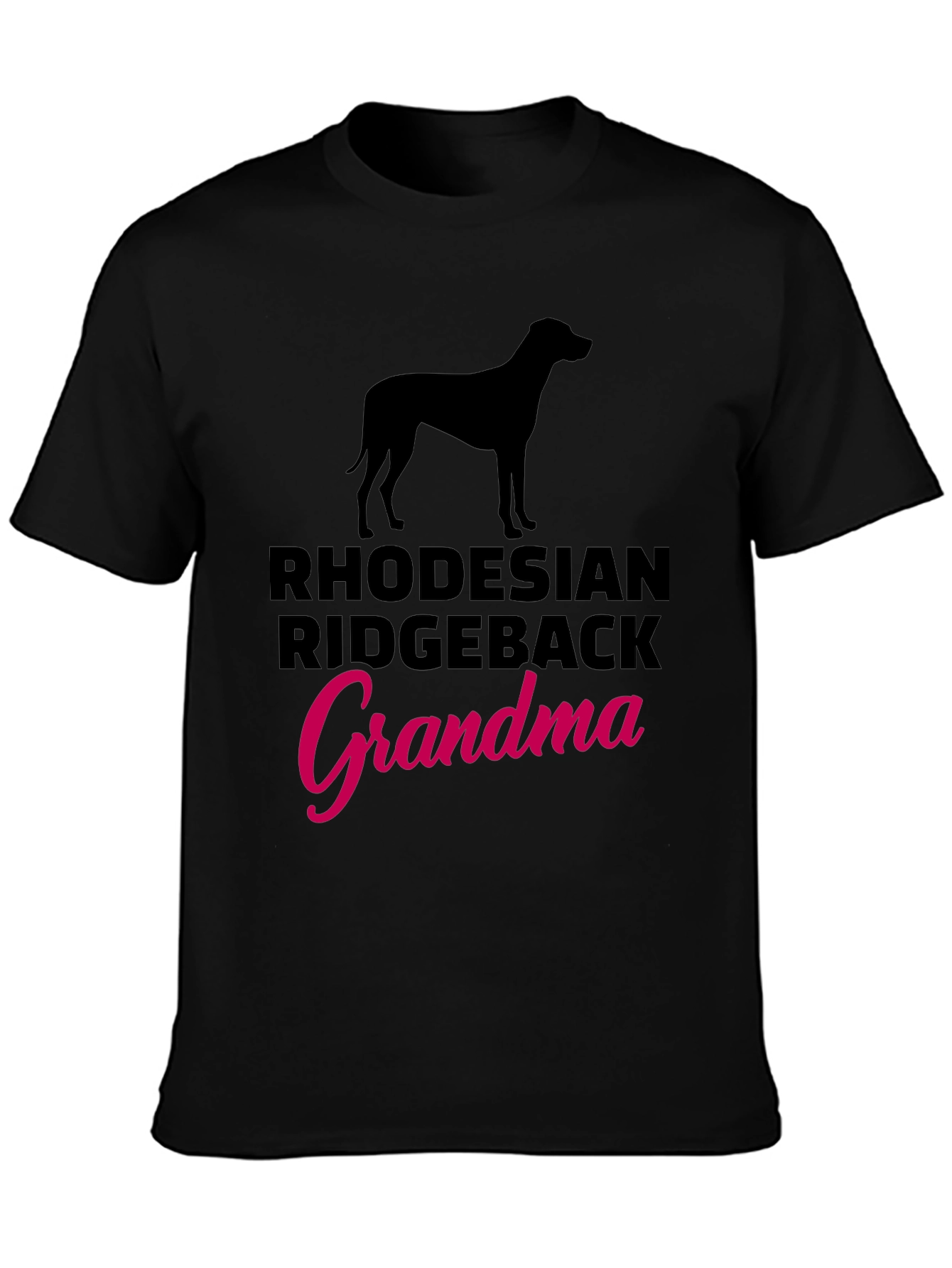 Rhodesian Ridgeback Grandma Black T-Shirt