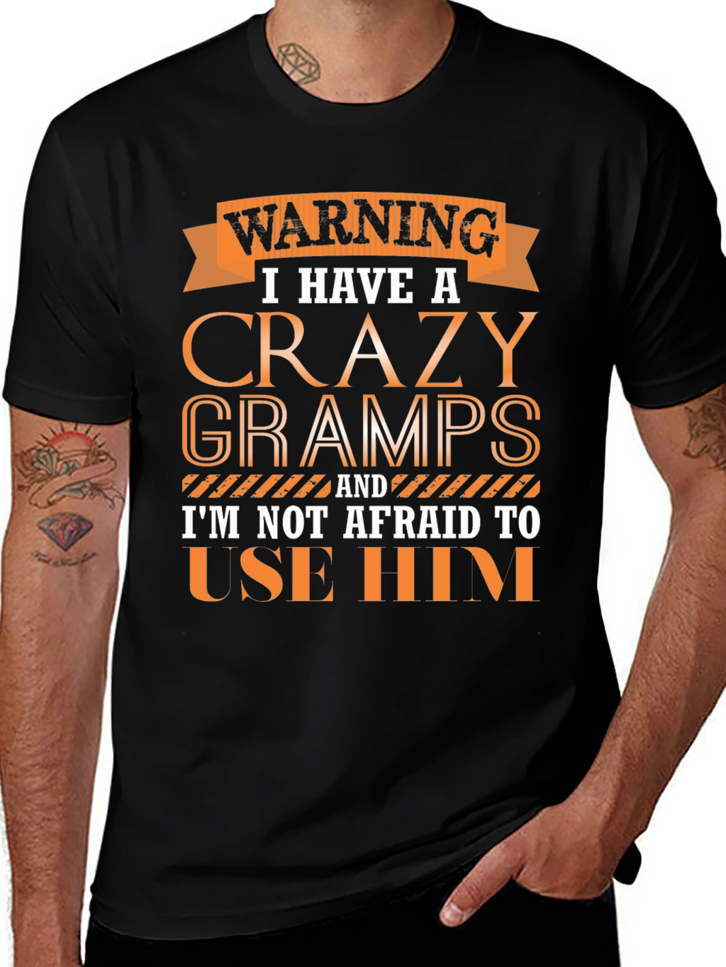 Warning Crazy Gramps T-Shirt