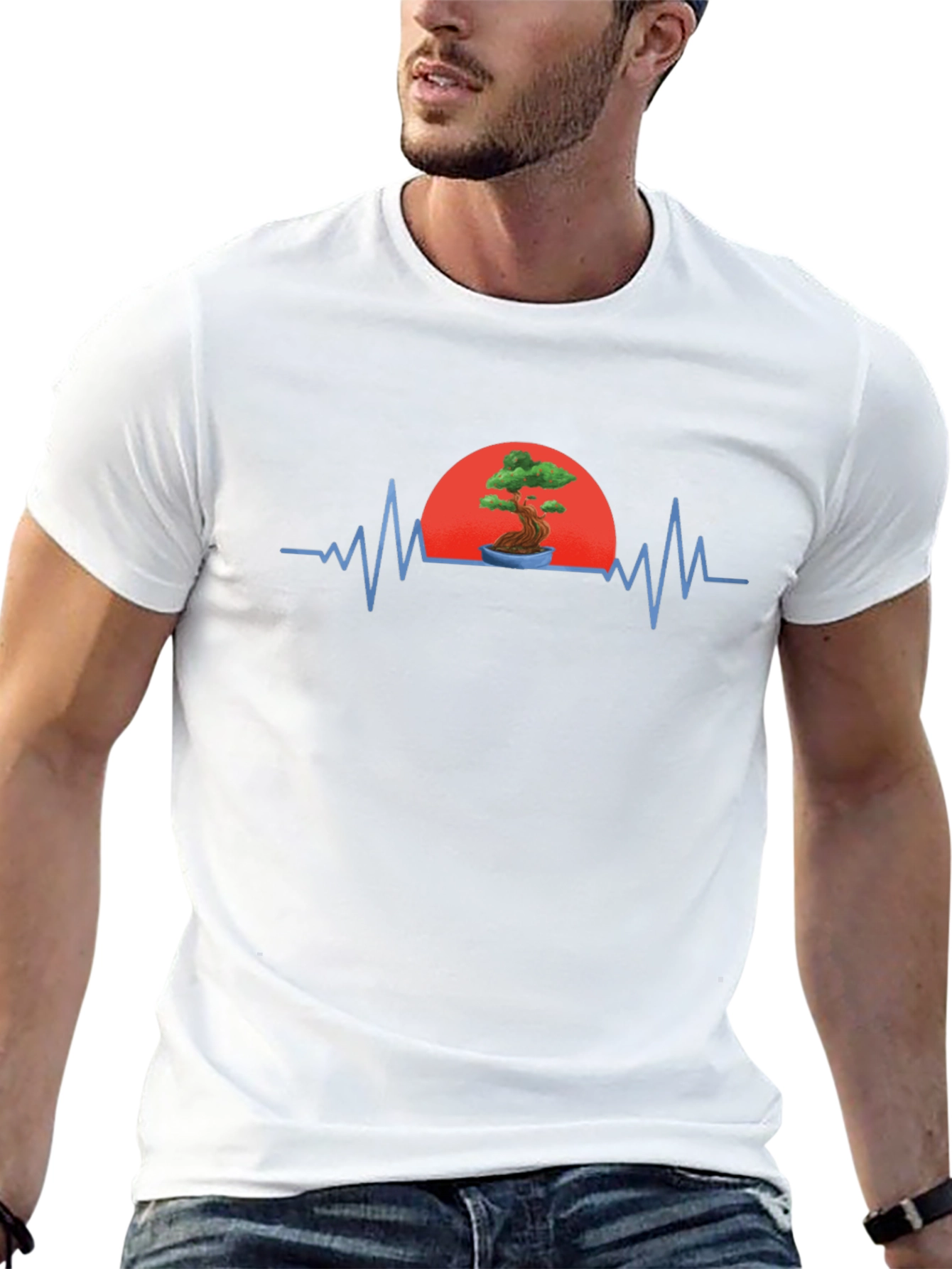 Bonsai Heartbeat T-Shirt - Nature Lover Tee