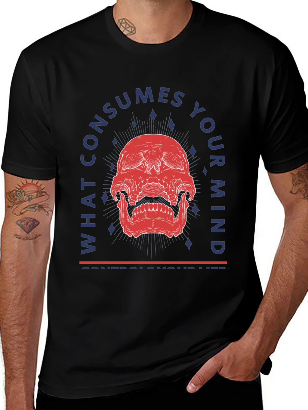 Skull Mind Control Graphic Tee