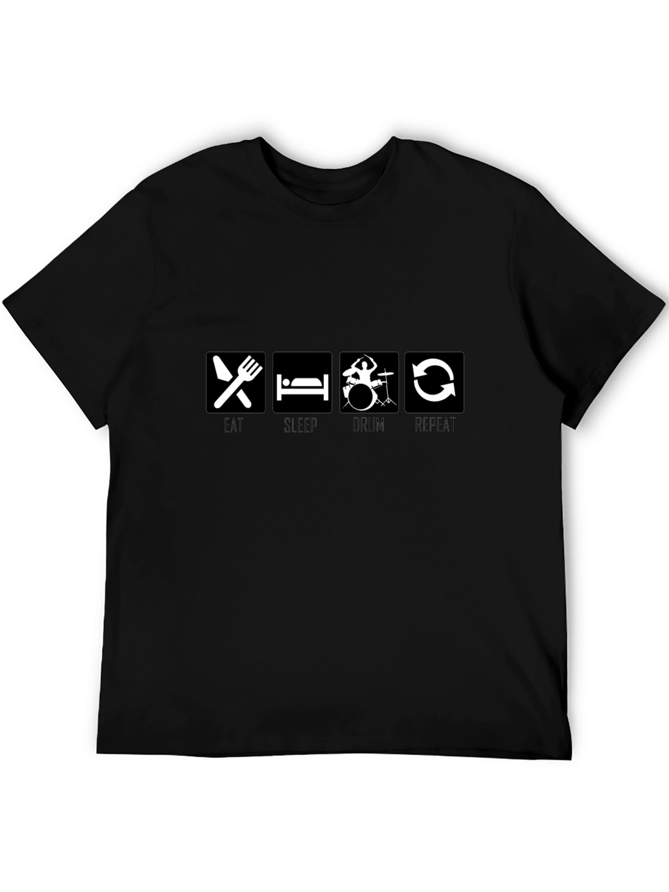 Eat Sleep Drum Repeat Black Graphic Tee