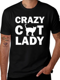 Crazy Cat Lady Black T-Shirt