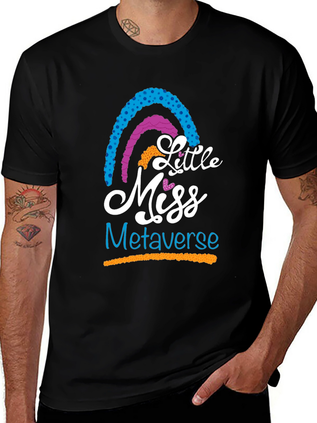 Little Miss Metaverse Graphic T-Shirt - Black