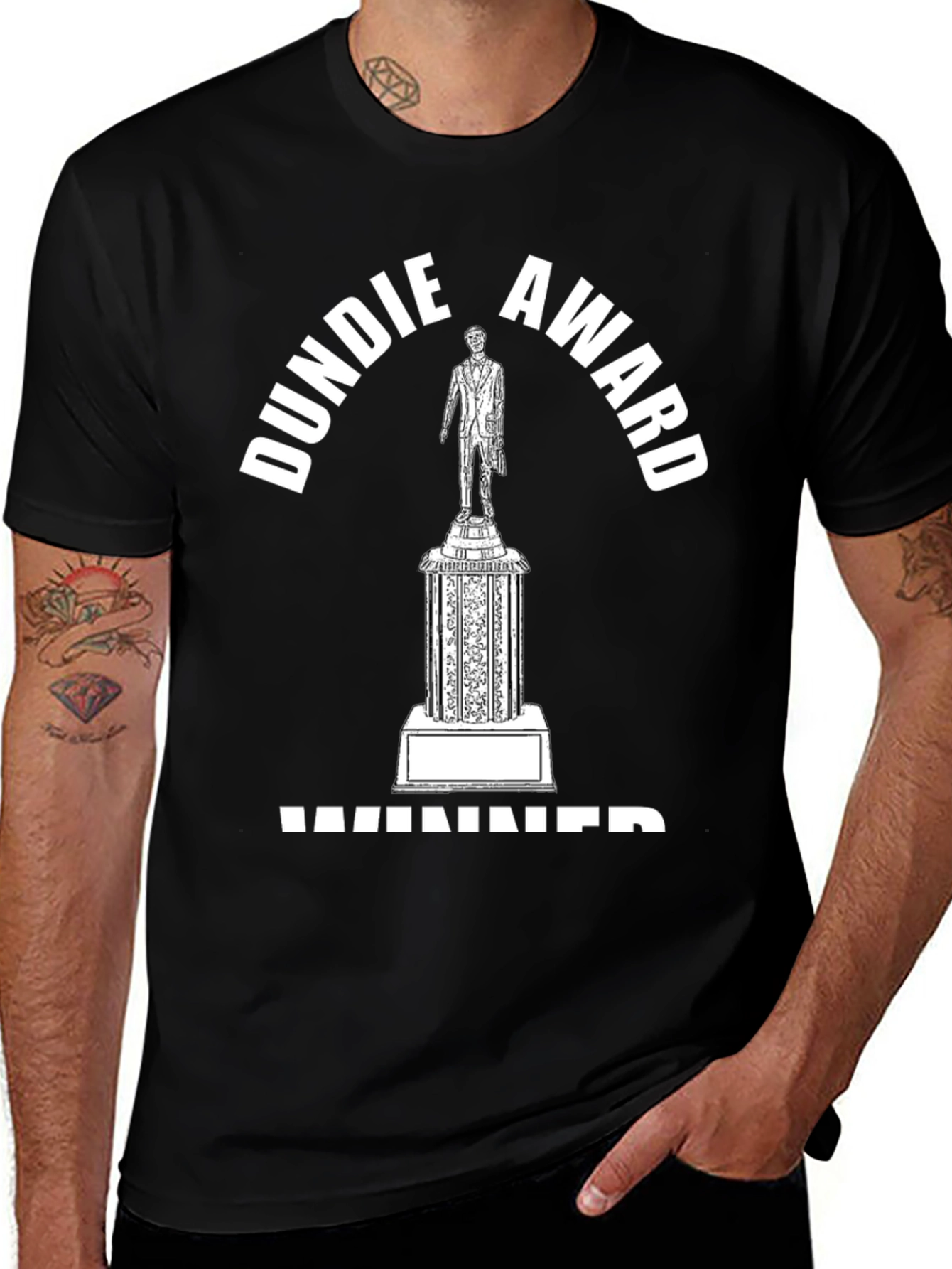 The Office Dundie Award Winner Black T-Shirt