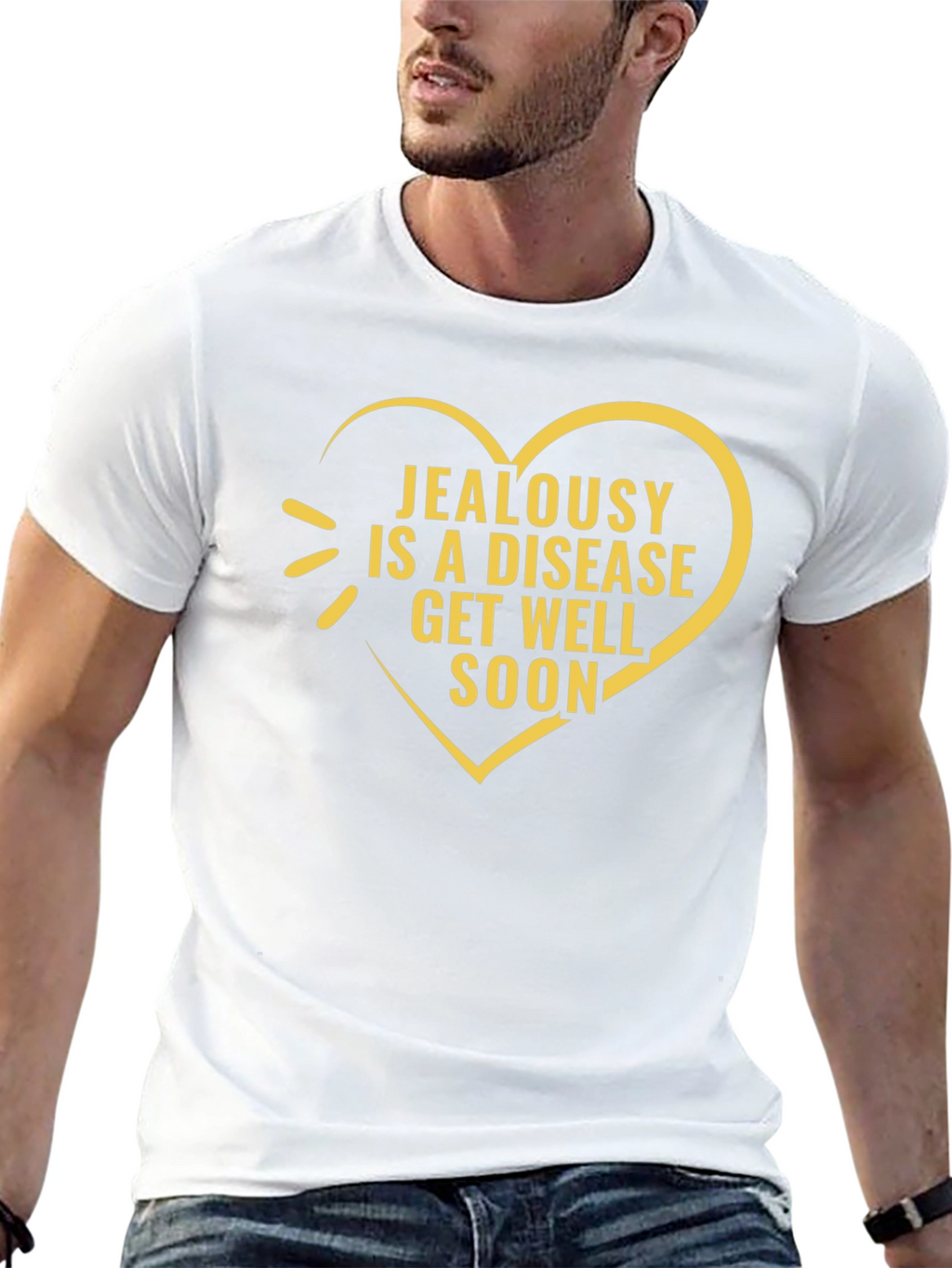 Jealousy Is a Disease Black Graphic T-Shirt