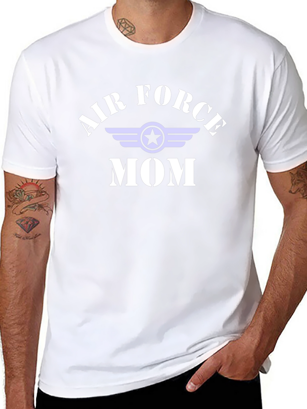 Air Force Mom Graphic T-Shirt - Black