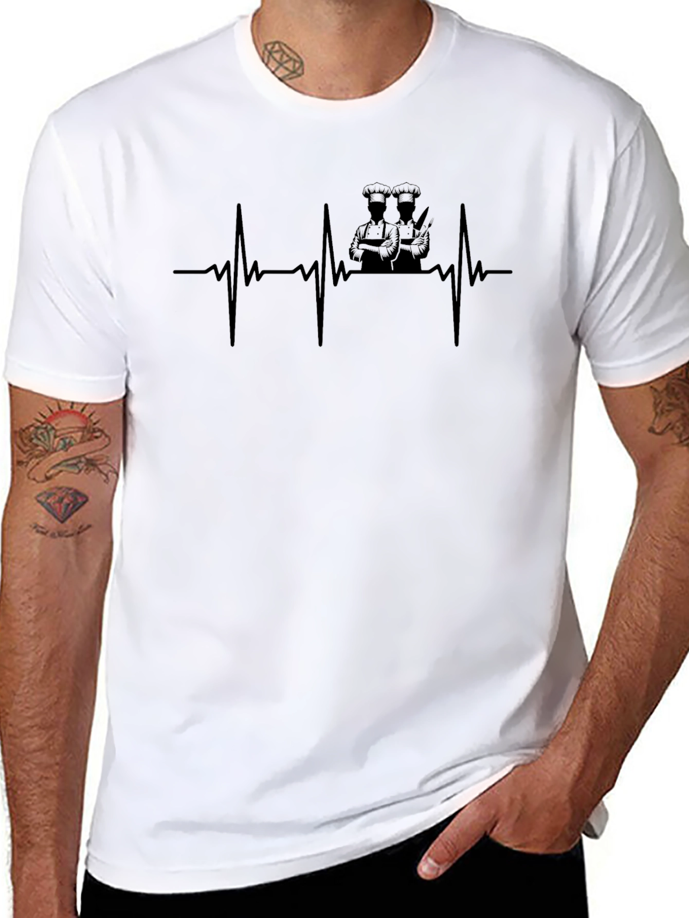 Chef Heartbeat T-Shirt - Culinary Love